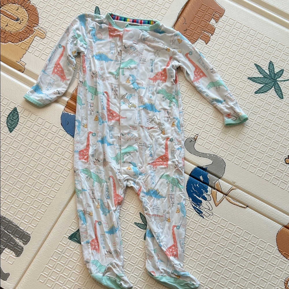Magnetic Me Dinosaur Print Kids Footie
